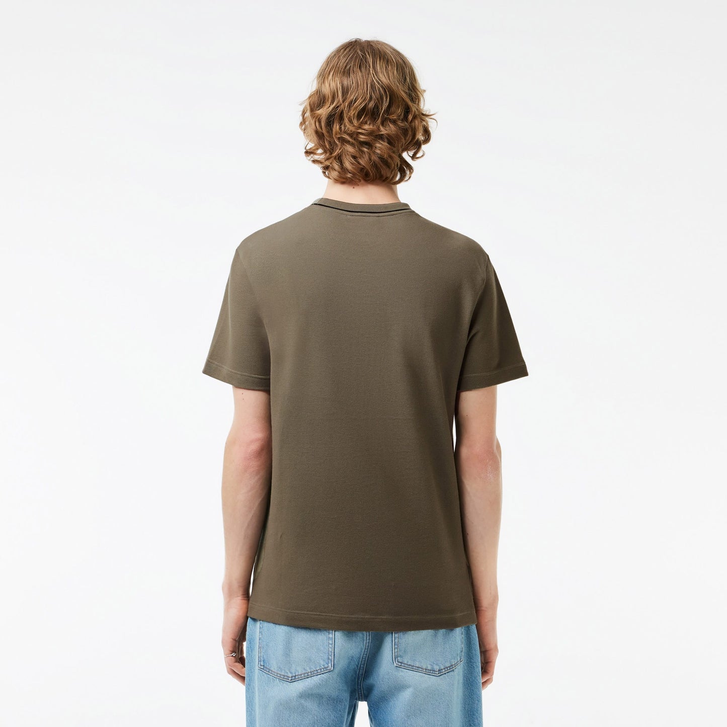 Lacoste Erkek Regular Fit Bisiklet Yaka Haki T-shirt