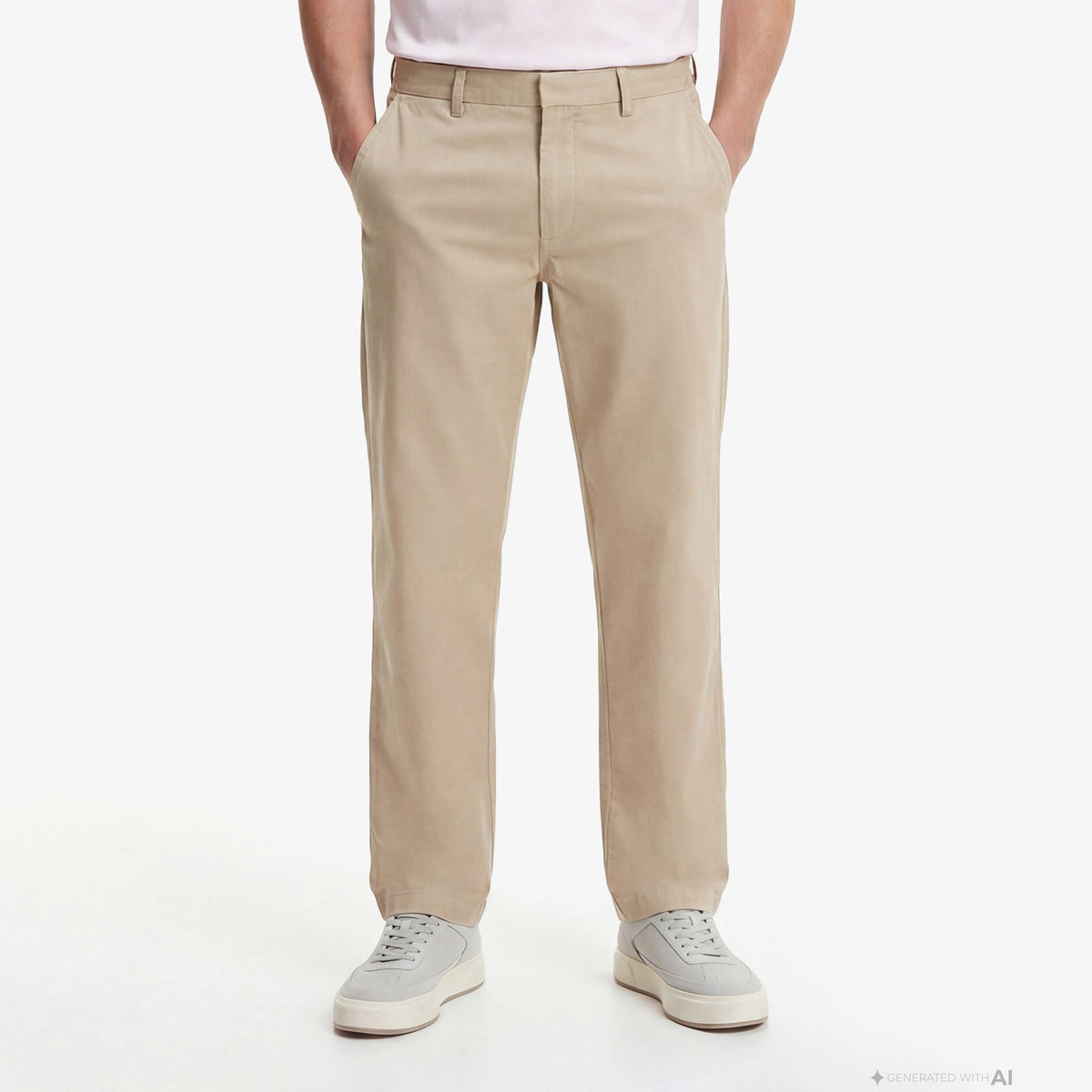 Calvin Klein 90s Straight Twill Comfort Erkek Bej Pantolon