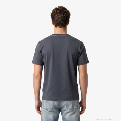 Calvin Klein Contrast Collar Stitch Crewnk Erkek Gri T-shirt