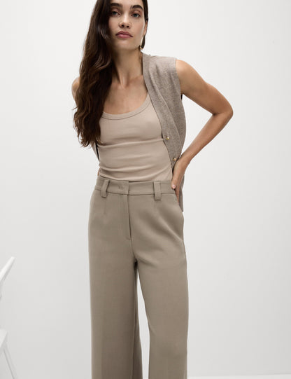 Yüksek Bel Wide Leg Pantolon
