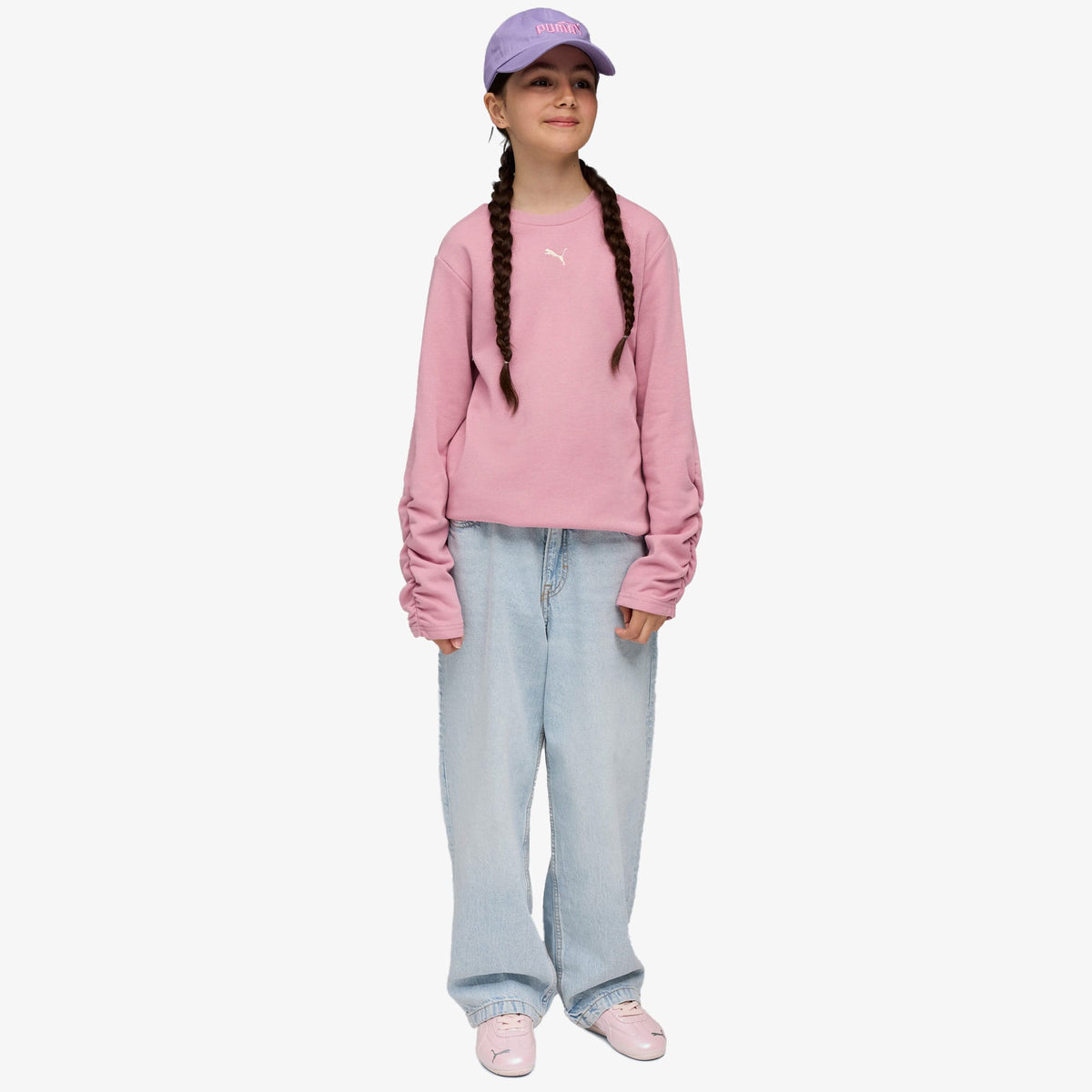 Puma Bowtique Crew Çocuk Pembe Sweatshirt