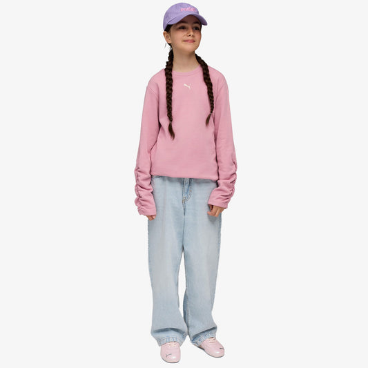 Puma Bowtique Crew Çocuk Pembe Sweatshirt