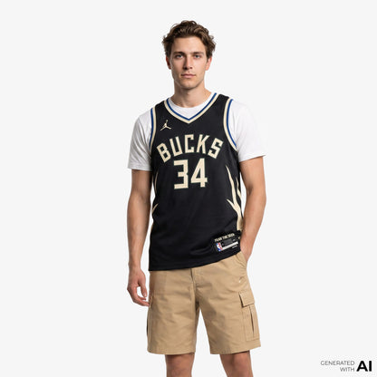 Nike Milwaukee Bucks Giannis Antetekoumpo Erkek Yeşil Basketbol Forması