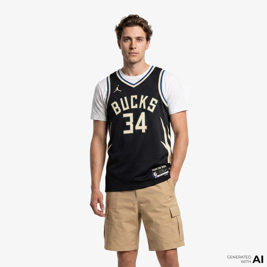 Nike Milwaukee Bucks Giannis Antetekoumpo Erkek Yeşil Basketbol Forması
