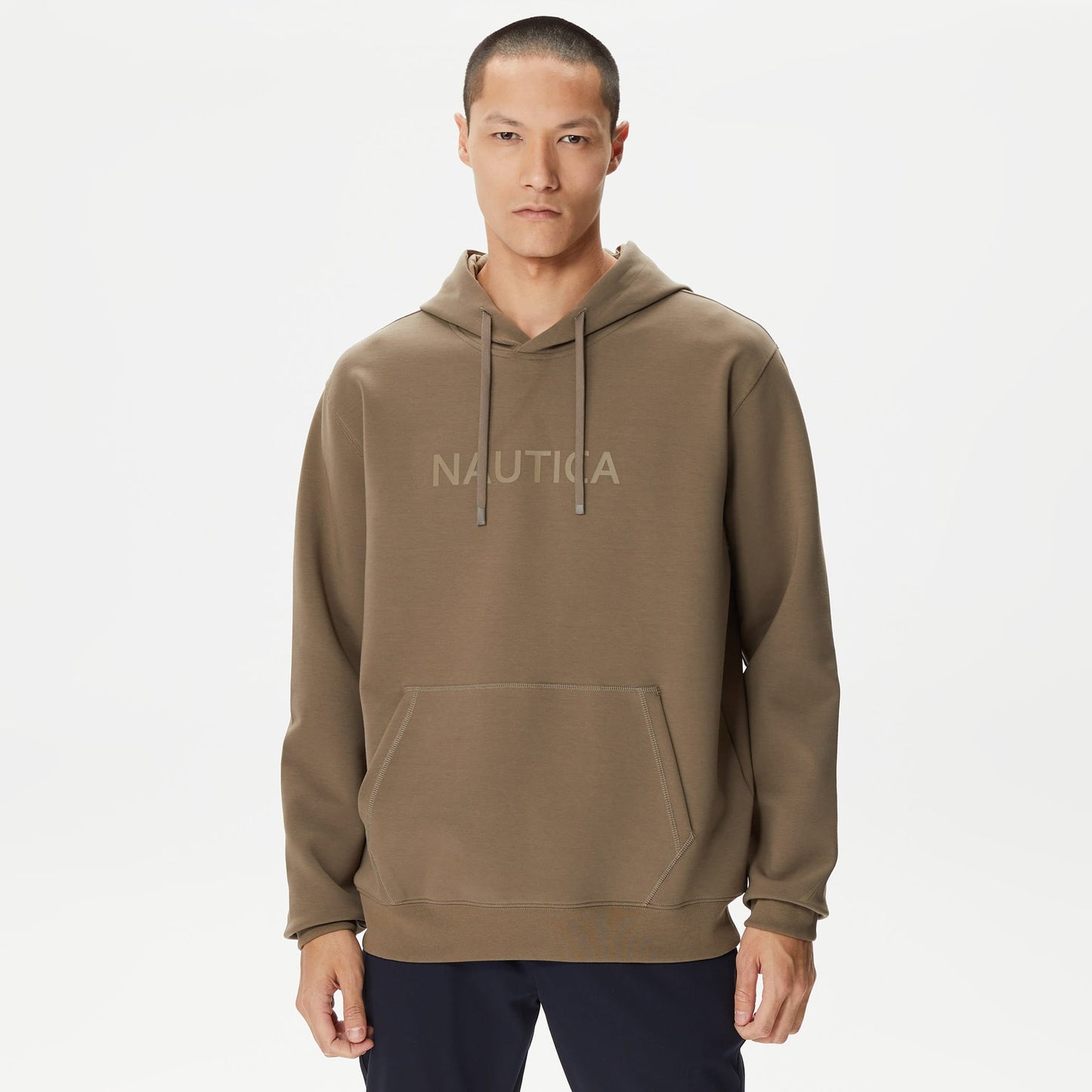 Nautica Erkek Kahverengi Standart Fit Kapüşonlu Sweatshirt