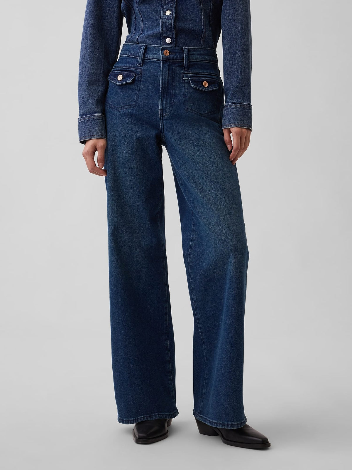 Mavi High Rise Stride Wide-leg Jean Pantolon