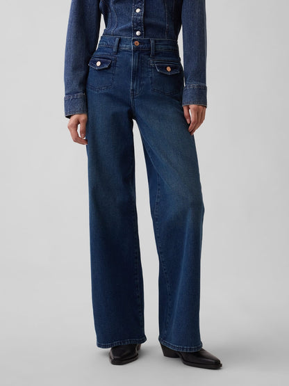 Mavi High Rise Stride Wide-leg Jean Pantolon