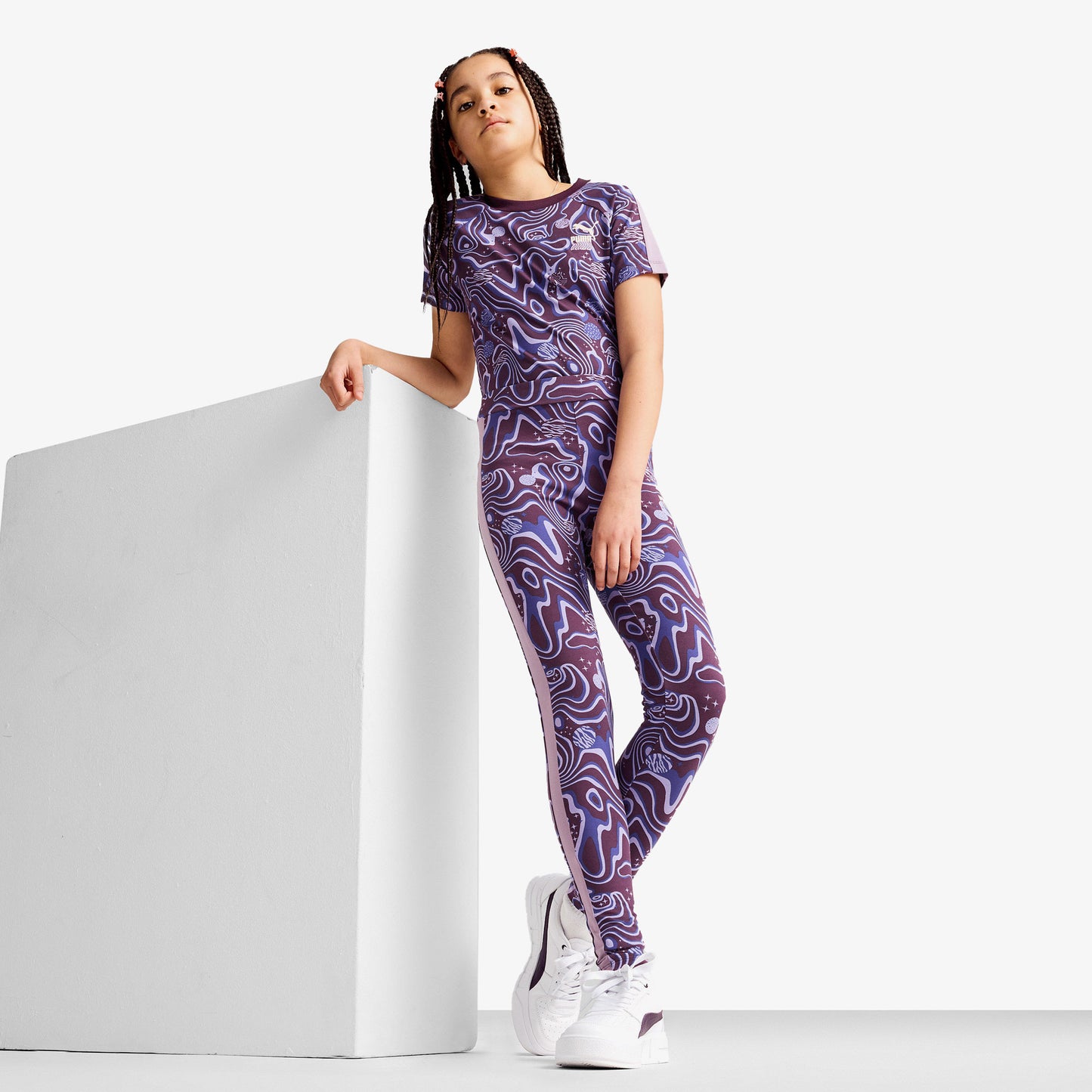 Puma Lava Land Leggings Çocuk Mor Tayt