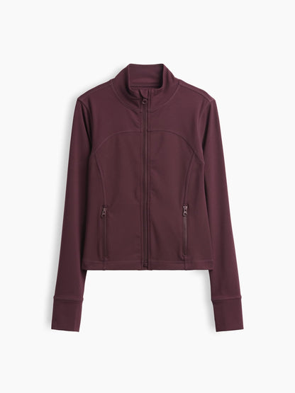 Bordo Quick-dry Fermuarlı Ceket