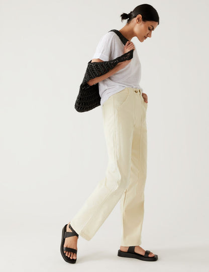 Yüksek Bel Relaxed Fit Pantolon