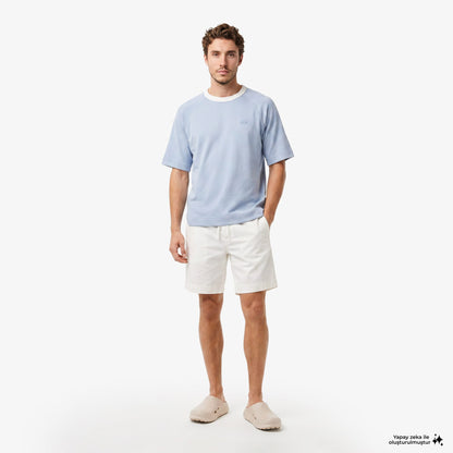 House Of Superstep X Lacoste Kapsul Koleksiyon Erkek Mavi T-shirt