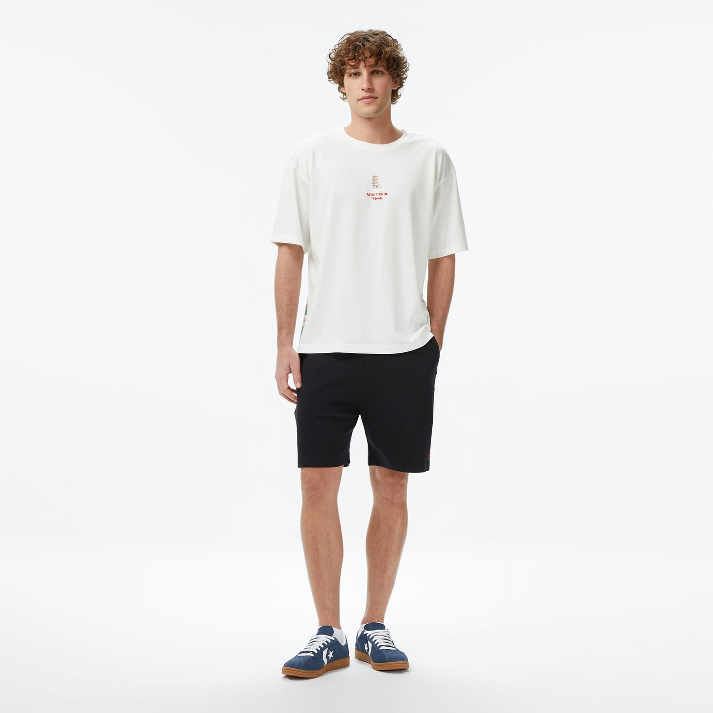 United4 Regular Fit Erkek Siyah Şort