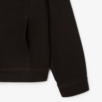 Lacoste Kadın Slim Fit Denim Koyu Kahverengi Ceket