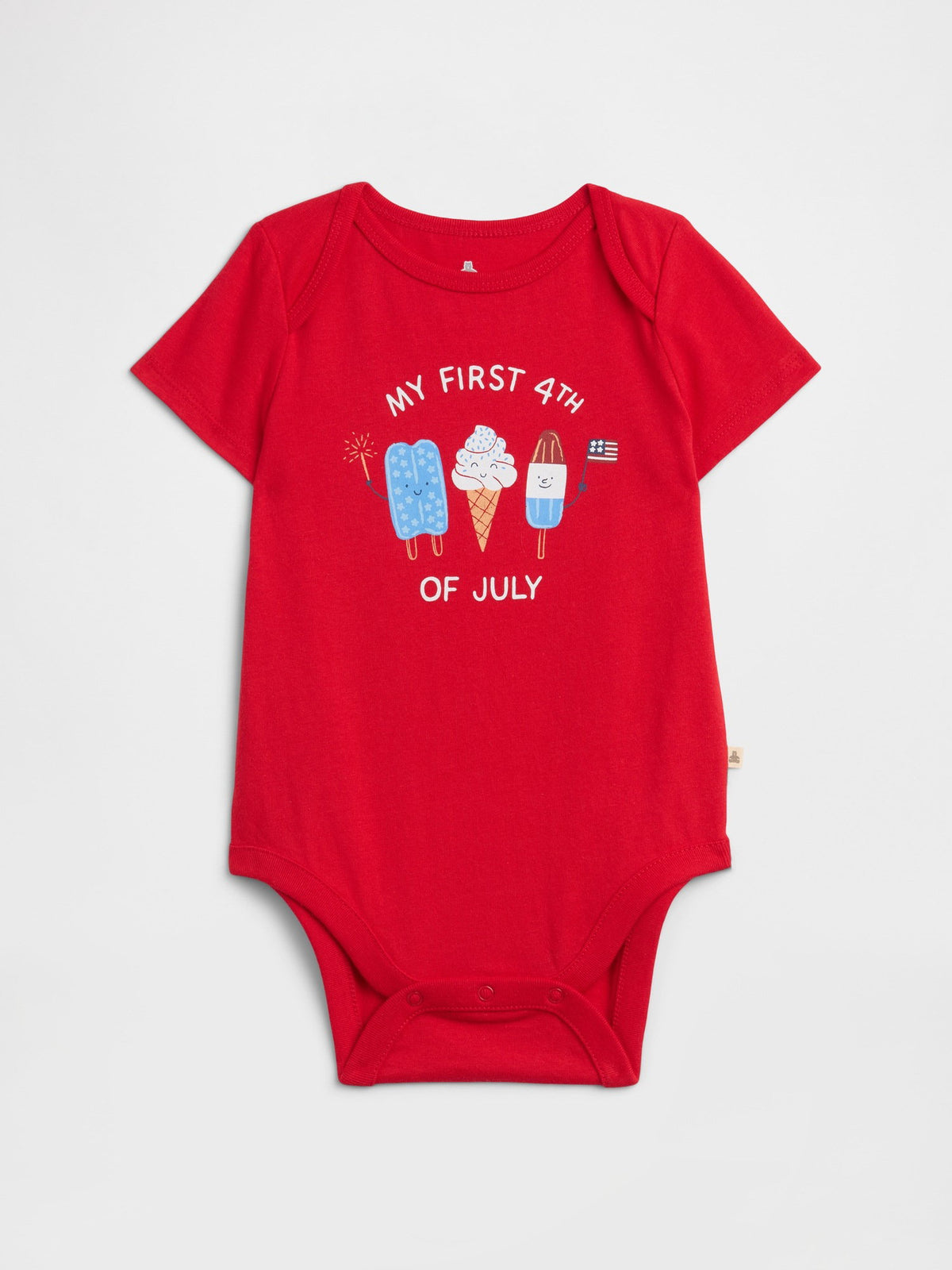 Kırmızı Grafik Baskılı Bodysuit