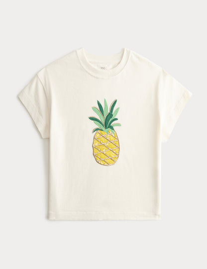 Desenli Pamuklu T-shirt