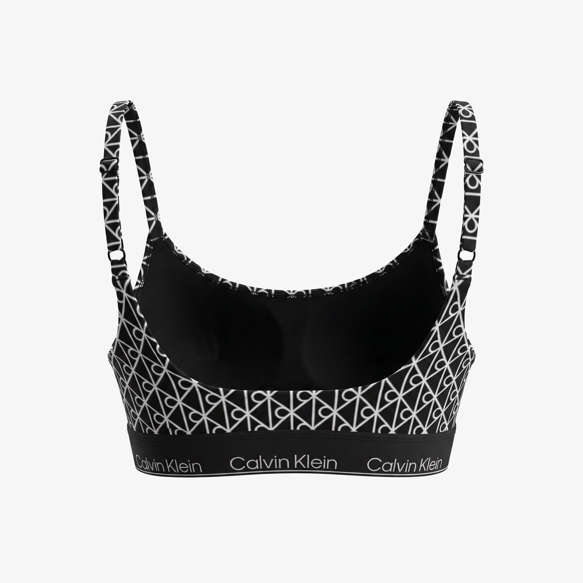 Calvin Klein Square Neck Spor Sütyenilette Kadın Siyah Bikini Üstü