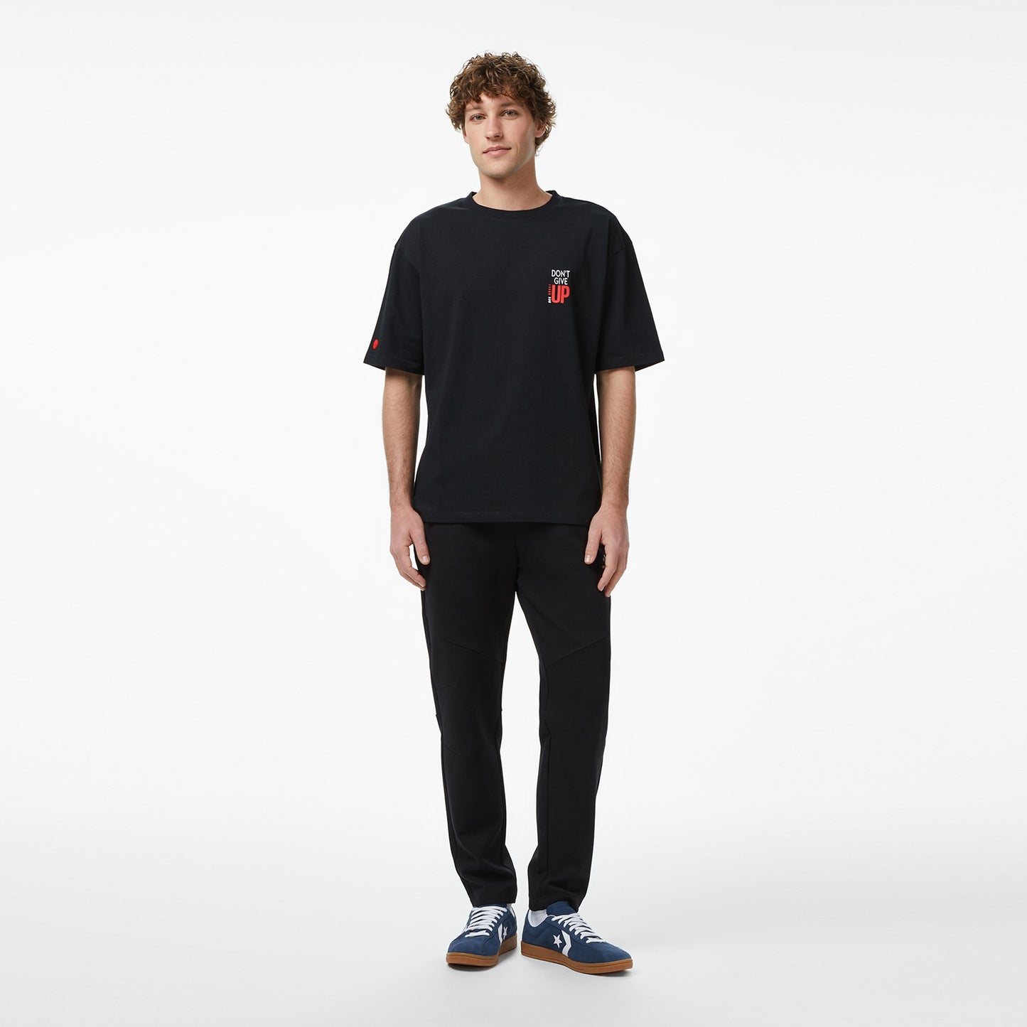 United4 Regular Fit Erkek Siyah T-shirt