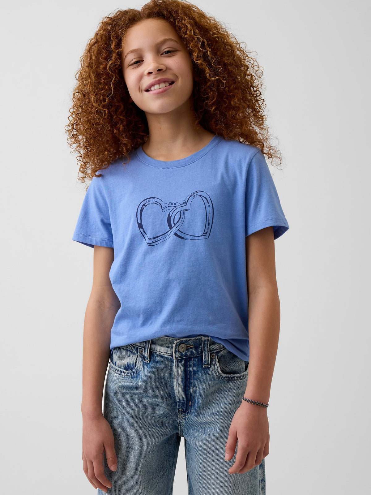 Mavi Relaxed Grafik Baskılı T-shirt