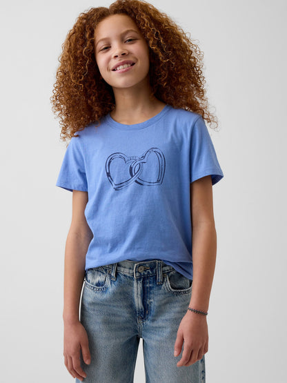 Mavi Relaxed Grafik Baskılı T-shirt