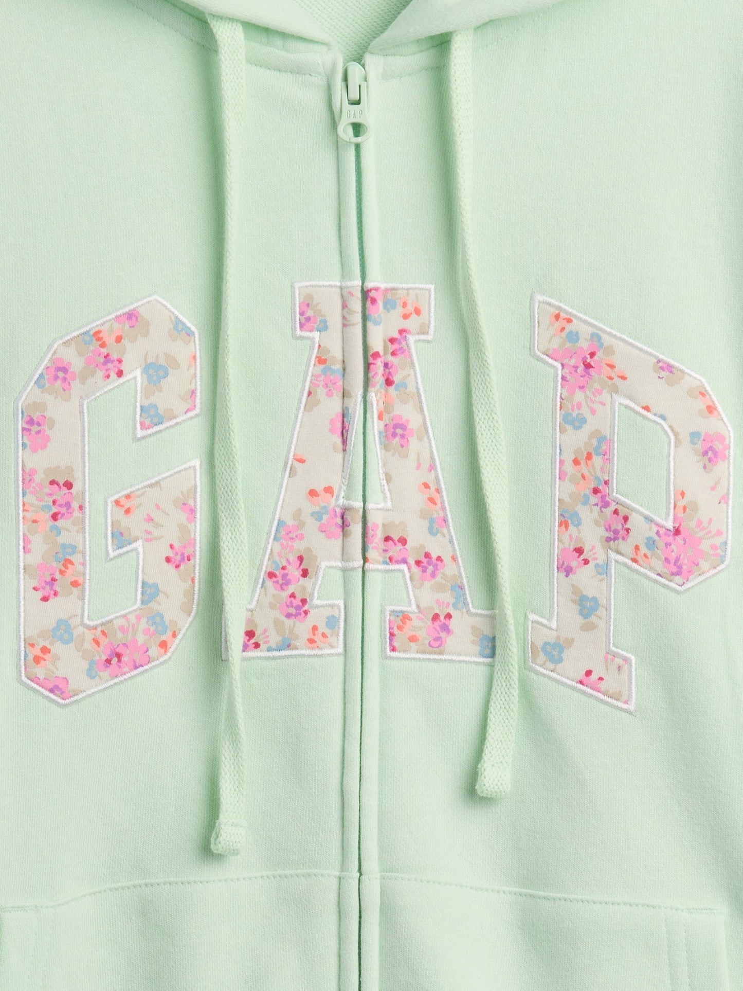 Açık Yeşil Gap Logo Fermuarlı Fransız Havlu Kumaş Sweatshirt