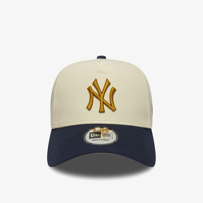 New Era New York Yankees Mlb World Series Patch Unisex Krem/lacivert Şapka