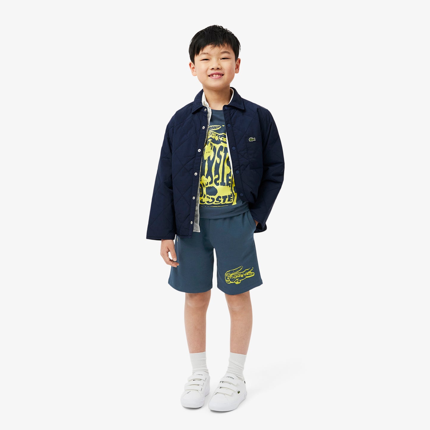 Lacoste Erkek Çocuk Baskılı Lacivert Şort