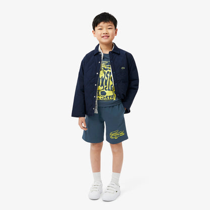 Lacoste Erkek Çocuk Baskılı Lacivert Şort