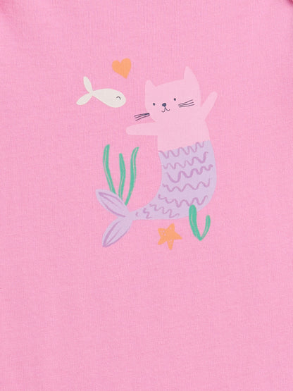 Pembe Grafik Baskılı Bodysuit