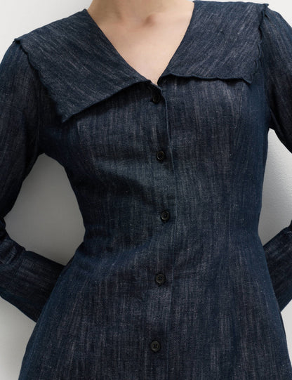 Denim Detaylı Kadın Elbise