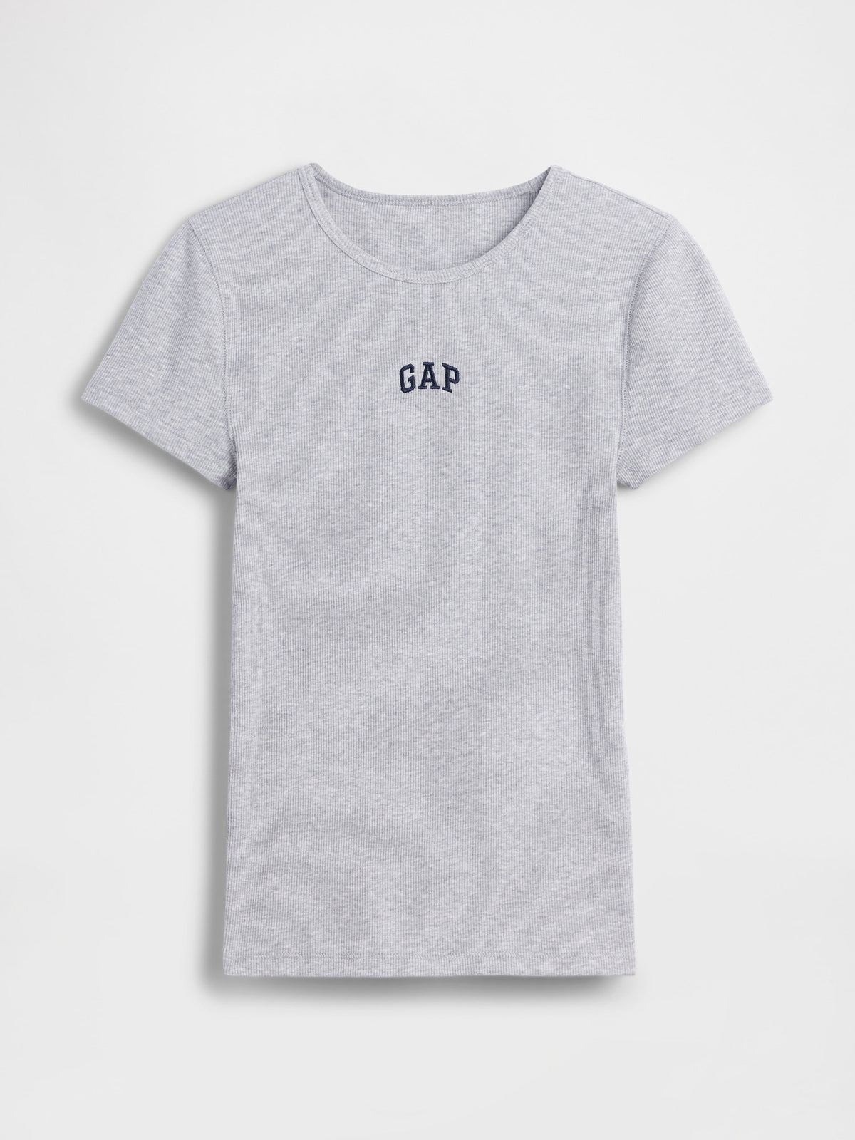 Gri Modern Fitilli Gap Logo T-shirt
