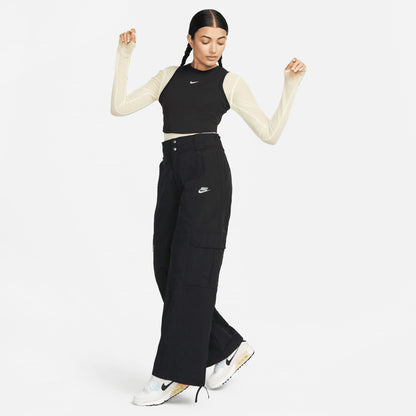 Nike Sportswear Essentials Cropped Kadın Siyah Atlet