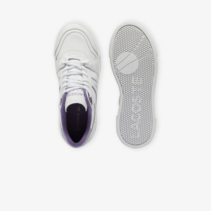 Lacoste L002 Evo Kadın Beyaz/mor Sneaker