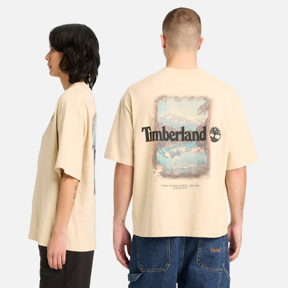 Timberland Outdoor Photo Back Graphic Erkek Gri T-shirt