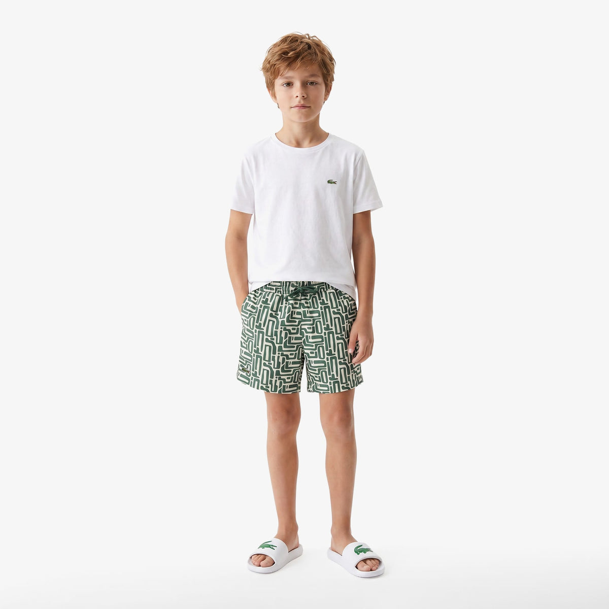 Lacoste Regular Fit Erkek Yeşil Deniz Şortu