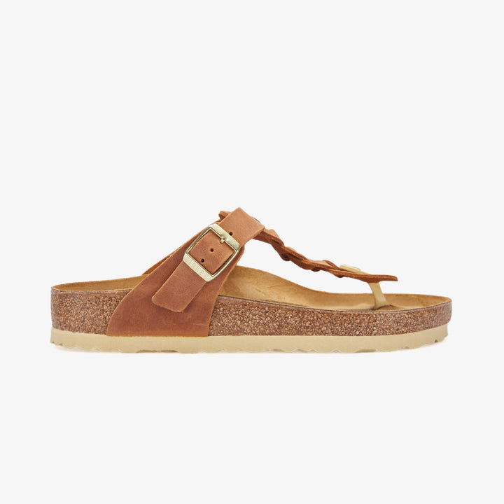 Birkenstock Gizeh Leoi Braided Kadın Kahverengi Terlik