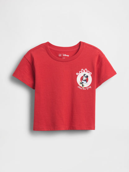Kırmızı Grafik Baskılı T-shirt