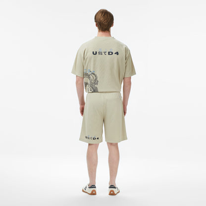 United4 Regular Fit Erkek Krem Şort