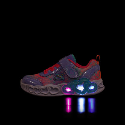 Skechers Heart Lights - Heart Jewels Bebek Gri Spor Ayakkabı