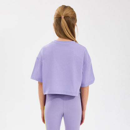Skechers Graphic Cropped Çocuk Mor T-shirt