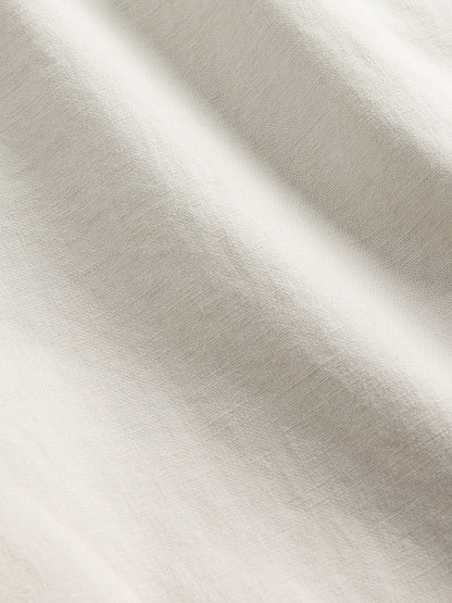 Krem Keten Karışımlı Relaxed Taper Easy Pantolon