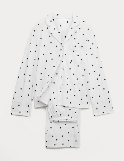 Pamuklu Kalp Detaylı Pijama Takımı