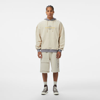 United4 Zaki Erkek Krem Hoodie