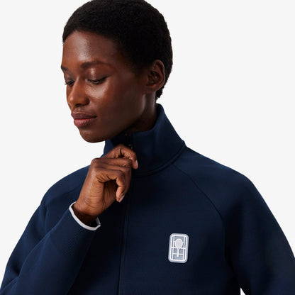 Lacoste Kadın Relaxed Fit Fermuarlı Lacivert Sweatshirt