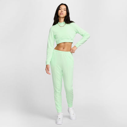 Nike Sportswear Chill Terry Kadın Yeşil Crop Hoodie