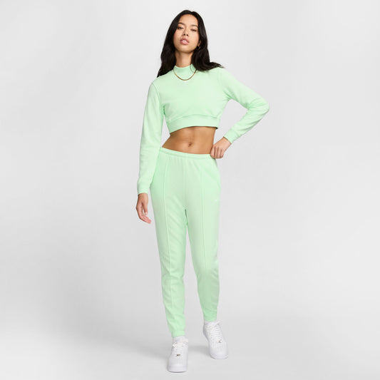 Nike Sportswear Chill Terry Kadın Yeşil Crop Hoodie