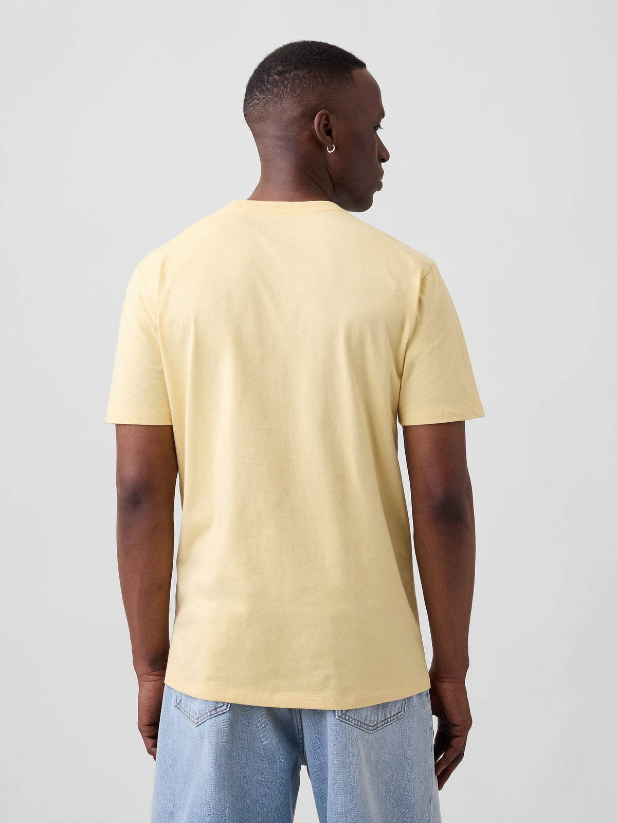 Sarı Everyday Soft Bisiklet Yaka T-shirt