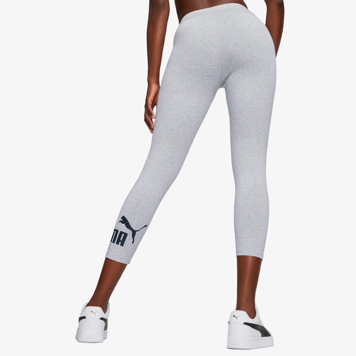 Puma Essentials 3/4 Logo Leggings Kadın Siyah Tayt
