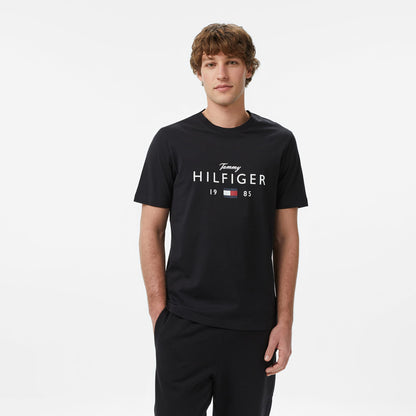 Tommy Hilfiger Brand Love Graphic Erkek Siyah T-shirt