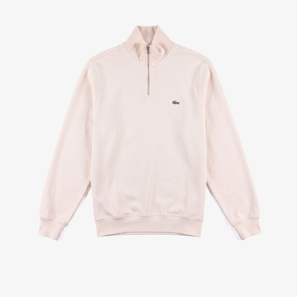Lacoste Erkek Classic Fit Yarım Fermuarlı Krem Sweatshirt