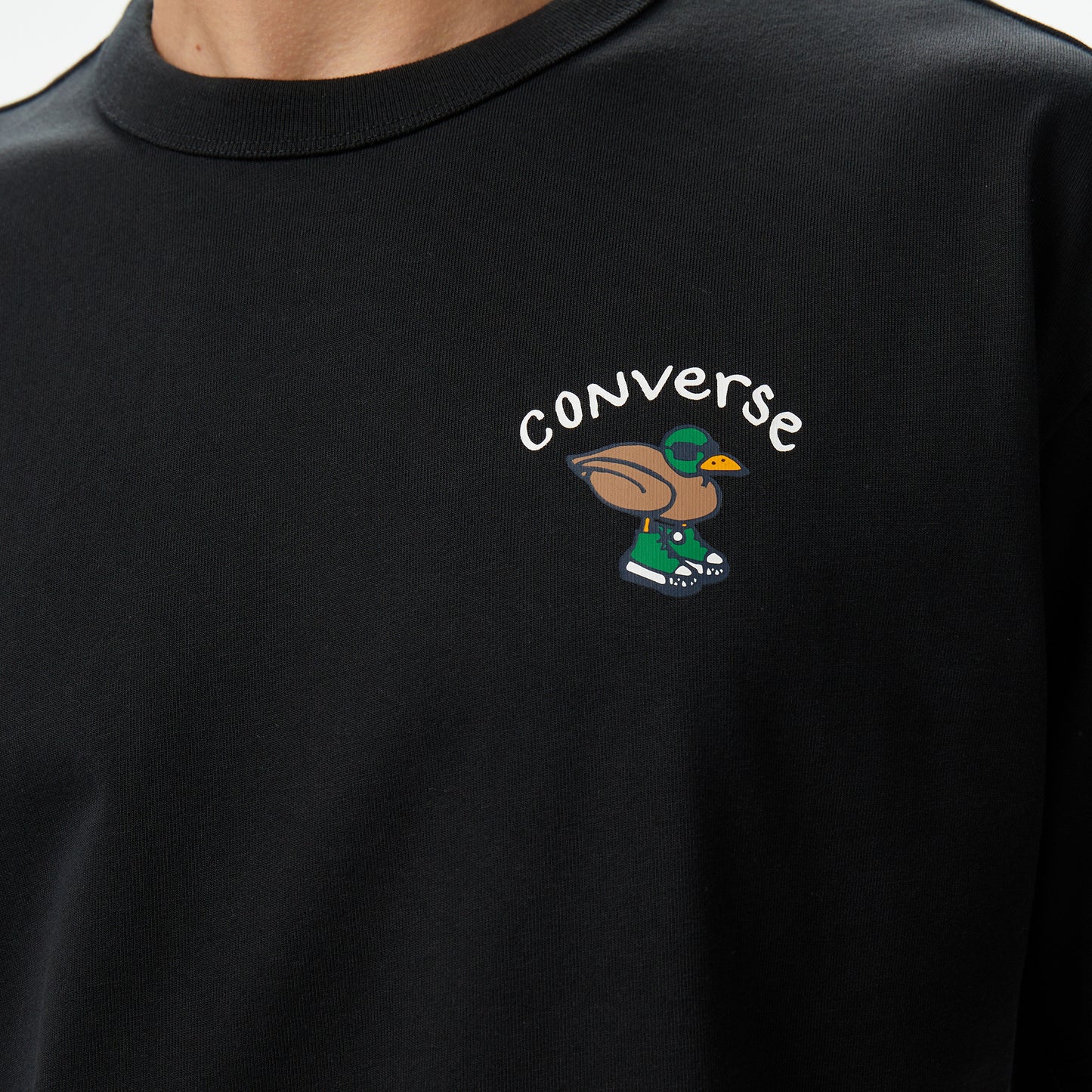 Converse Pool Side Star Chevron Erkek Siyah T-shirt